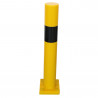 Poteau de protection flexible jaune et noir - Fixation sur platine - D.100 x H.700 mm