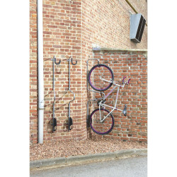 TORACK Support de rangement mural pour 6 vélos pour garage, 121,9 cm, en  acier robuste, support mural, crochets pour rangement de vélo, support