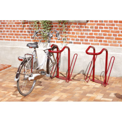 Râtelier au sol avec 2 arceaux antivol - 3 vélos