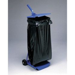 Support sac-poubelle de tri sans couvercle - 110L - Bleu