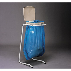 Support sac poubelle sur pied avec couvercle 60 à 120 litres - Mottez