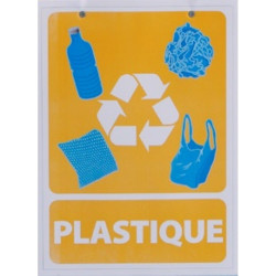 Panneau A4 en polyester laminé Tri sélectif des déchets - Plastique