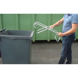 Support pour entretien des conteneurs poubelles