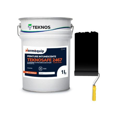 Peinture Intumescente Bois M1 - Noir - Teknosafe 2467