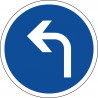 Panneau direction obligatoire à gauche à la prochaine intersection - B21c1