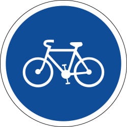 Panneau B22a - Piste ou bande cyclable obligatoire
