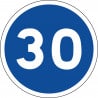 Panneau vitesse minimale obligatoire - B25
