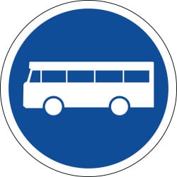 Panneau B27a - Voie réservée aux véhicules de transport en commun