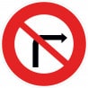 Panneau interdiction de tourner à droite à la prochaine intersection - B2a