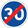 Panneau fin de vitesse minimale obligatoire - B43