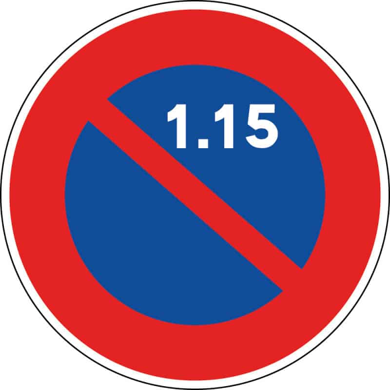 Panneau stationnement interdit B6a1
