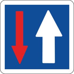 Panneau C18 - Priorité par rapport à la circulation en sens inverse