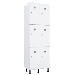 Vestiaire plastique PVC 3 cases anti bactérien PM