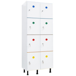 Vestiaire plastique PVC 4 cases anti bactérien PC