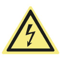 Panneau autocollant danger armoire électrique photoluminescent
