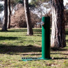 Fontaine publique verte + grille d'évacuation de l'eau à encastrer