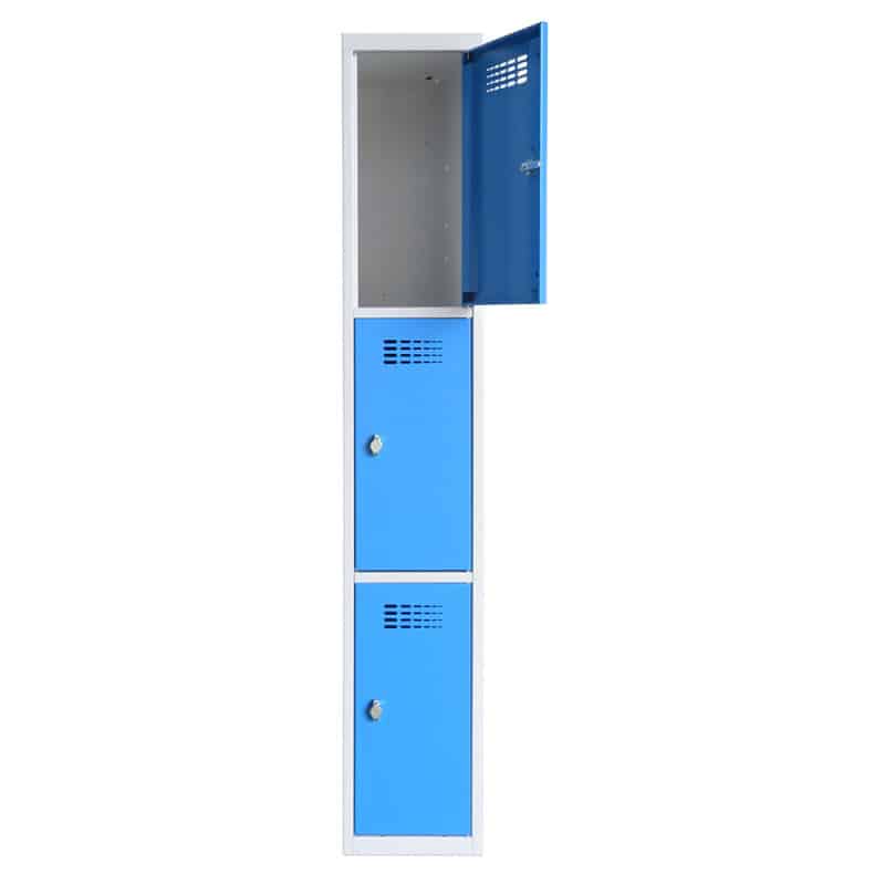 Vestiaire 3 compartiments par colonne - Sur socle, pieds ou banc