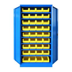 Armoire haute atelier avec bacs à bec