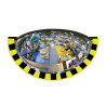 Demi miroir pour entrepôt et logistique vision 180° noir et jaune