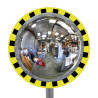 Miroir pour entrepôt et logistique vision 180° noir et jaune