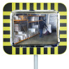 Miroir pour entrepôt et logistique vision 90° noir et jaune
