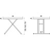 Table d'appoint rectangulaire réglable en hauteur - Eco Plus