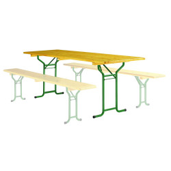 Table en bois rectangulaire pliante et empilable Vienne
