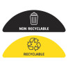 Lot de 2 stickers tri sélectif pour poubelle Collec
