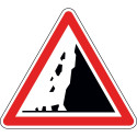 Panneau risque de chute de pierres - A19
