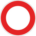 Panneau circulation interdite à tout véhicule dans les 2 sens - B0