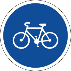 Panneau B22a - Piste ou bande cyclable obligatoire