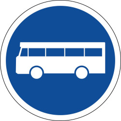 Panneau B27a - Voie réservée aux véhicules de transport en commun