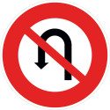 Panneau B2c - Interdiction de faire demi-tour sur la route