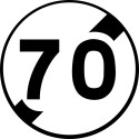 Panneau fin de limitation de vitesse - B33 - Personnalisable