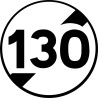 Panneau fin de limitation de vitesse - B33 - Personnalisable