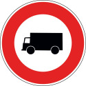 Panneau B8 - Accès interdit véhicules de transport de marchandises