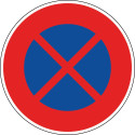 Panneau arrêt et stationnement interdit - B6d