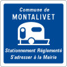 Panneau C23 - Stationnement réglementé caravanes et autocaravanes