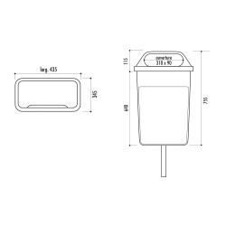 Poubelle extérieur plastique 50 litres