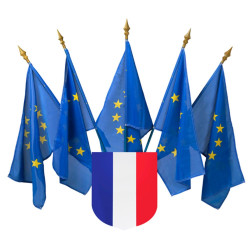 Kit écusson tricolore et 5 drapeaux EU