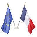Kit support mural et 2 drapeaux (FR &amp; EU)