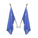 Kit support mural et 2 drapeaux EU
