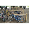 Barrière range vélos en bois