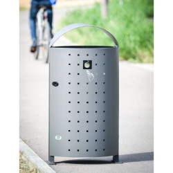 Poubelle d'extérieur avec cendrier - Dara