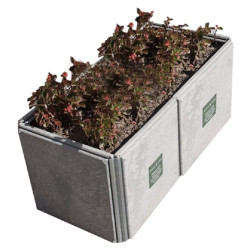 Jardinière de ville double en plastique recyclé - Eco Double