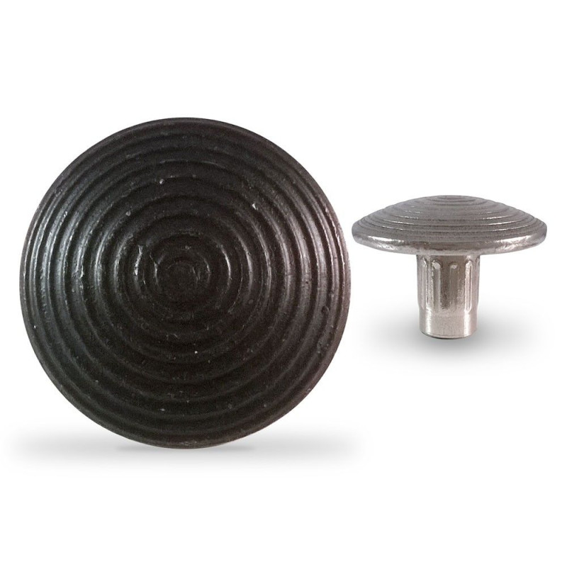 Clous podotactiles noir en acier zingué vieilli - Lot de 1000