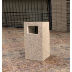Poubelle rectangle en béton - Arthemis