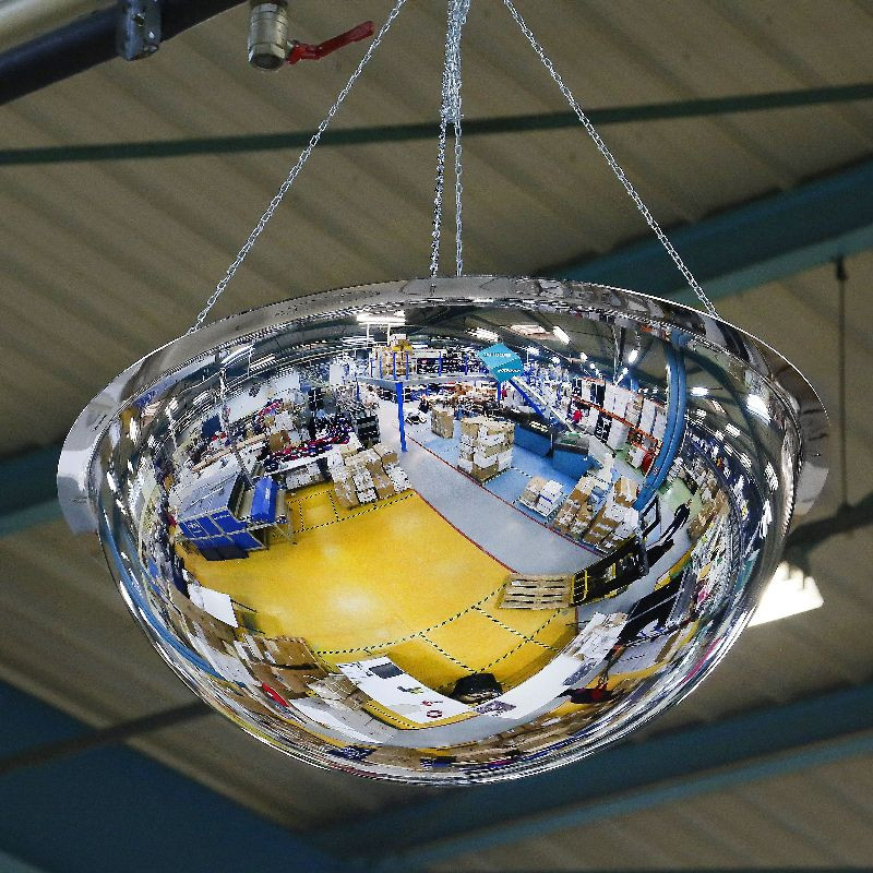 Miroir hémisphérique magasin vision à 360°