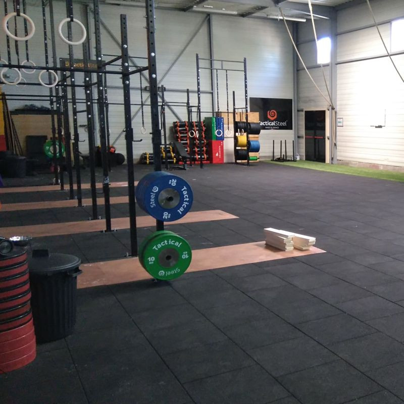Dalle amortissante anti feu d'intérieur - Salle de sport, cross-fit