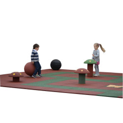 Hexdalle boule d'équilibre 43 cm en caoutchouc pour aire de jeux